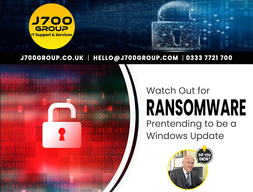 Watch Out for Ransomware Pretending to Be a Windows Update